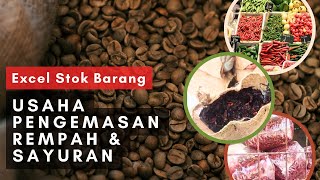 EXCEL STOK BARANG PENGEMASAN REMPAH HikmahSarjana [upl. by Fruma]