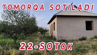 Tomorqa Sotiladi 22Sotok 3Xona Uyi Bor 100Tupdan Ortig Mevali Daraxt Bor Sariosiyo Shargun [upl. by Sliwa373]