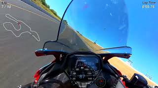 Eddie Fastest Lap  Sonoma Raceway CW  2023 Kawasaki Ninja ZX4RR 015828 Dash [upl. by Skilken]