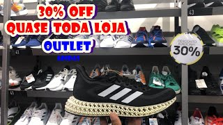 CHUTEIRAS E TÃŠNIS  QUASE TODA A LOJA COM 30 DE DESCONTO ALÃ‰M DO PREÃ‡O DE OUTLET  ULTRABOOST  4D [upl. by Bishop454]