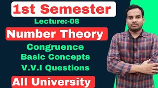 Number Theory Congruence  BSc 1st Semester Number Theory  BSc 1st Semester Mathematics [upl. by Derril]