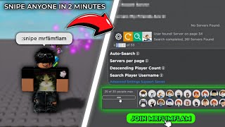 NEW  How to JoinSnipe Any Player on Roblox  Join ANYONE  Works in MobilePC 2024 [upl. by Doro]