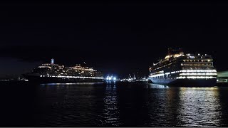 Double Cruise Ship Departures from a Chilly Southampton  07012024 [upl. by Miguel592]