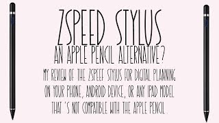 Zspeed Stylus An Apple Pencil Alternative for Digital Planning [upl. by Einatsed723]