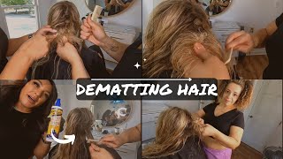 How to Detangle Matted Hair at Home  Dematting Specialist Leda Fazal [upl. by Yssenhguahs]