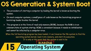 Operating System Generation and System Boot [upl. by Sawtelle]