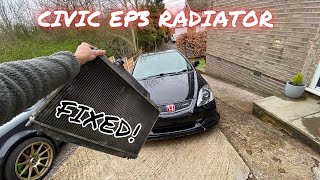 Changing radiator on civic type r ep3  NISSENS RADIATOR [upl. by Greenwell]