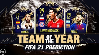 FIFA 21  TOTY PREDICTION  TEAM OF THE YEAR 2020  ft Lewandowski Messi Ramos Neuer [upl. by Laeira]