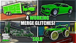 SOLO GTA 5 TOP 4 WORKING CAR MERGE GLITCHES AFTER PATCH 168 F1BENNYS MERGE GLITCH GTA ONLINE [upl. by Jereme195]