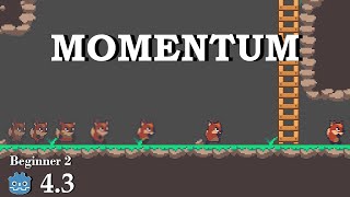 how to do momentum movement  Learn Godot 4 2D  no talking [upl. by Bel]