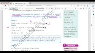 Expresiones algebraicas Polinomios CLASE NOVENO AB PÁG 62 Y 63 [upl. by Mcfadden]