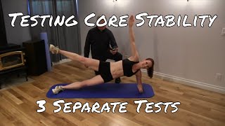 Testing Core Stability  Planks amp Pelvic Raises [upl. by Kaliski47]