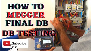 How to Megger Final DB  DB Testing  Insulation Test [upl. by Karlotte]