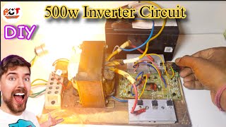 DIY 500w Powerful Inverter Circuit  Using UPS Transformer [upl. by Asset]