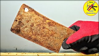 Antique Rustiest Cleaver  Restoration [upl. by Leber390]