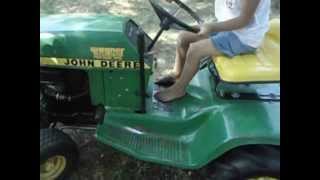 JOHN DEERE 111 WITH TRACTOR MUFFLER [upl. by Notsae441]