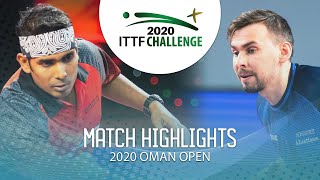 Achanta Sharath Kamal vs Skachkov Kirill  2020 ITTF Oman Open Highlights 12 [upl. by Htebilil]