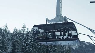 Eröffnung neue Seilbahn Zugspitze der Bayerischen Zugspitzbahn  Fahrtbilder [upl. by Berrie346]