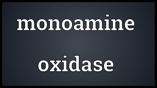 Monoamine oxidase Meaning [upl. by Nnaasil]