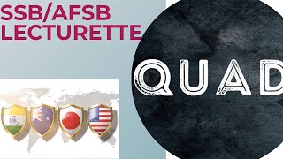 QUAD  lecturette 32 SSB amp 4 AFSB  International Organization [upl. by Nidraj390]