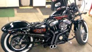 Harley Davidson 48 with exotic choppers pipes [upl. by Argent868]