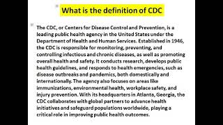 what is the definition of cdc [upl. by Ardekahs]