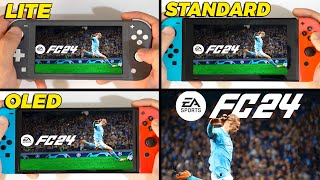 EA Sports FC 24  Nintendo Switch Lite vs Standard vs OLED [upl. by Sirois]