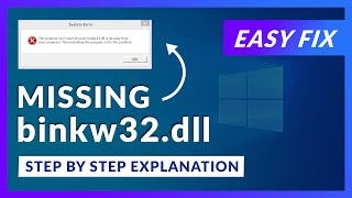 binkw32dll Missing Error  How to Fix  2 Fixes  2021 [upl. by Hayn]