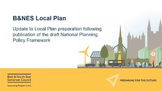 Update on the Government’s new National Planning Policy Framework and the delivery of our Local Plan [upl. by Jennings]