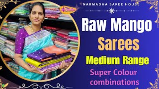 Pure Raw Mango Pattu Sarees Budget Friendly Narmadha Saree House Raw Mango sarees [upl. by Henrie993]