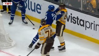 Marchand just got smacked HARD [upl. by Newsom]