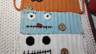 cubre tazas de Jack Skellington y Sally a crochet [upl. by Ennovi]