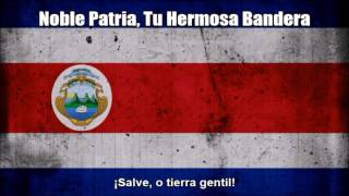 Costa Rica National Anthem Noble Patria Tu Hermosa Bandera  Nightcore With Lyrics [upl. by Adnimra]