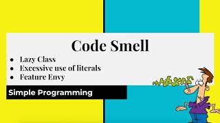 Clean Code Series  Code smellLazy class  Excessive use of literals  Feature Envy [upl. by Trevah]