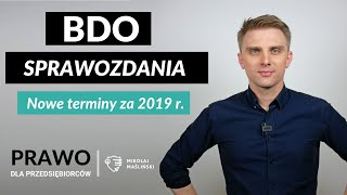 Sprawozdania BDO  kto i kiedy składa sprawozdania za 2019 [upl. by Erastes]