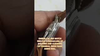 SERVIS JAM OMEGA CAL503 OVERHAUL MESIN DAN CLEANING ASLI SWISS LANGKA DIAL MENUA [upl. by Pieter]