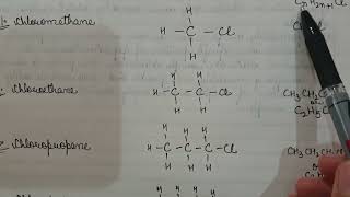 chloromethanechloroethane chloropropanechlorobutane chloropentane chlorohexane structure names [upl. by Htebsil348]