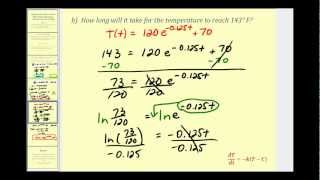 Applications of First Order Differential Equations  Newtons Law of Cooling [upl. by Divadnoj]