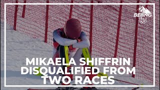 Mikaela Shiffrin disqualified from slalom and giant slalom at Winter Olympics [upl. by Brunelle]