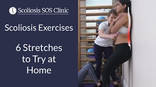 Scoliosis Exercises  6 Stretches to Try at Home [upl. by Pollitt]