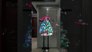 3D Holographic LED Fan Display of Christmas Tree funtowatch [upl. by Nevear793]