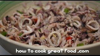 Paano magluto Kinilaw na Pusit recipe  Squid Salad Pinoy Style Filipino Cooking [upl. by Lyrred]