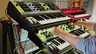 Short Jam with Moog Matriarch Grandmother  Roland SH101 [upl. by Xonnel]