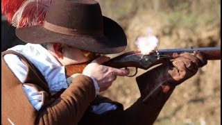 Firing a wheel lock carbine [upl. by Ellinet]