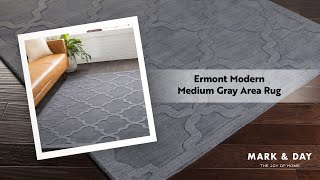 Ermont Modern Medium Gray Area Rug [upl. by Tuttle575]