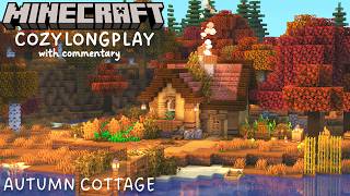 Relaxing Minecraft Longplay With Commentary  Cozy Autumn Starter Cottage [upl. by Nnalorac]