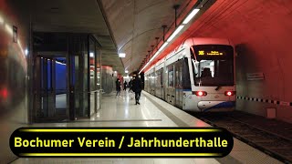 Stadtbahn Station Bochumer Verein  Jahrhunderthalle  Bochum 🇩🇪  Walkthrough 🚶 [upl. by Knox325]