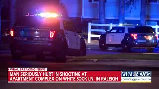 Man hospitalized after shooting at apartments on White Sock Lane in Raleigh [upl. by Yrtneg]