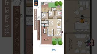 350 Gajj 6 Bedroom ka Naksha  6BHK House Plan  40 by 80 Feet House Plan houseplan groundfloor [upl. by Argile379]