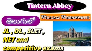 Tintern Abbey William Wordsworth nature poem explanation in Telugu [upl. by Philana]